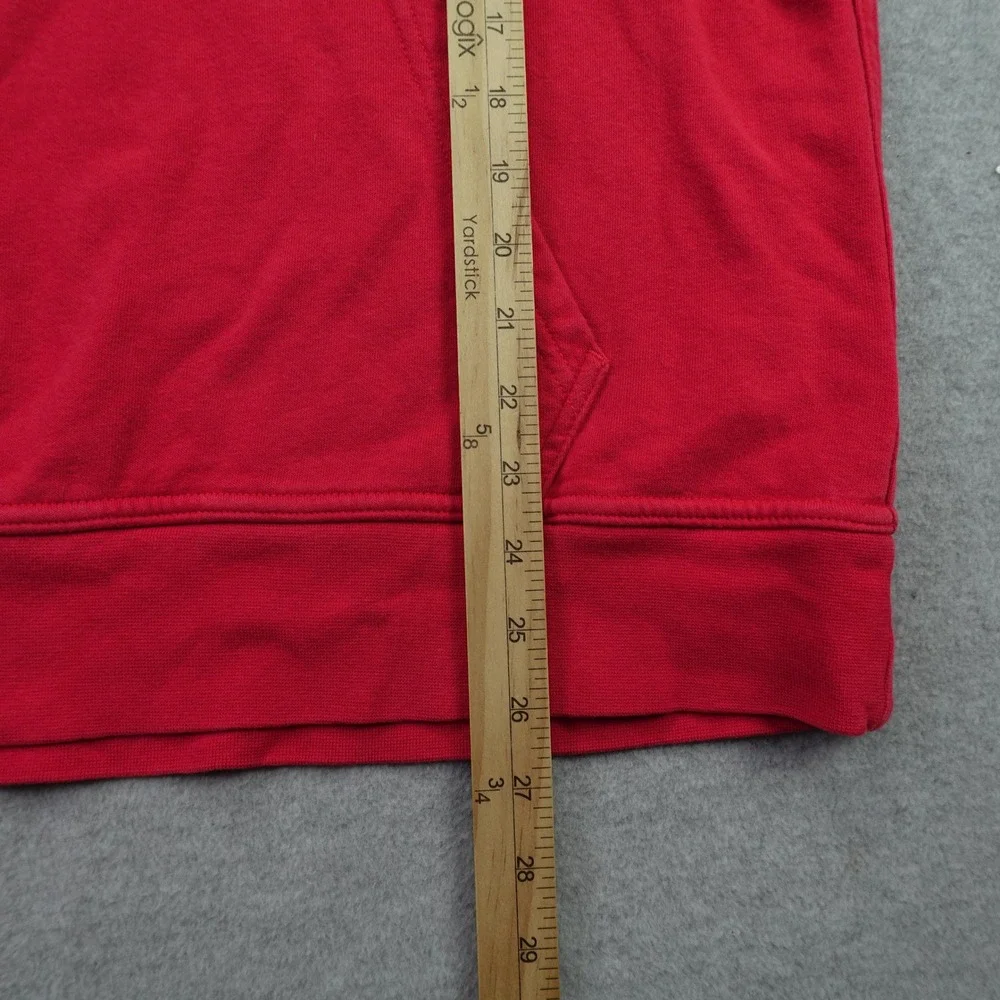 The North Face Hoodie Mens Medium Red Pullover Sweatshirt Logo Active